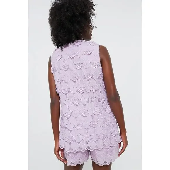 TUCKERNUCK Lilac Floral Delphine Top Size L NWT Retail $248 Tuckernuck - Picture 2 of 8